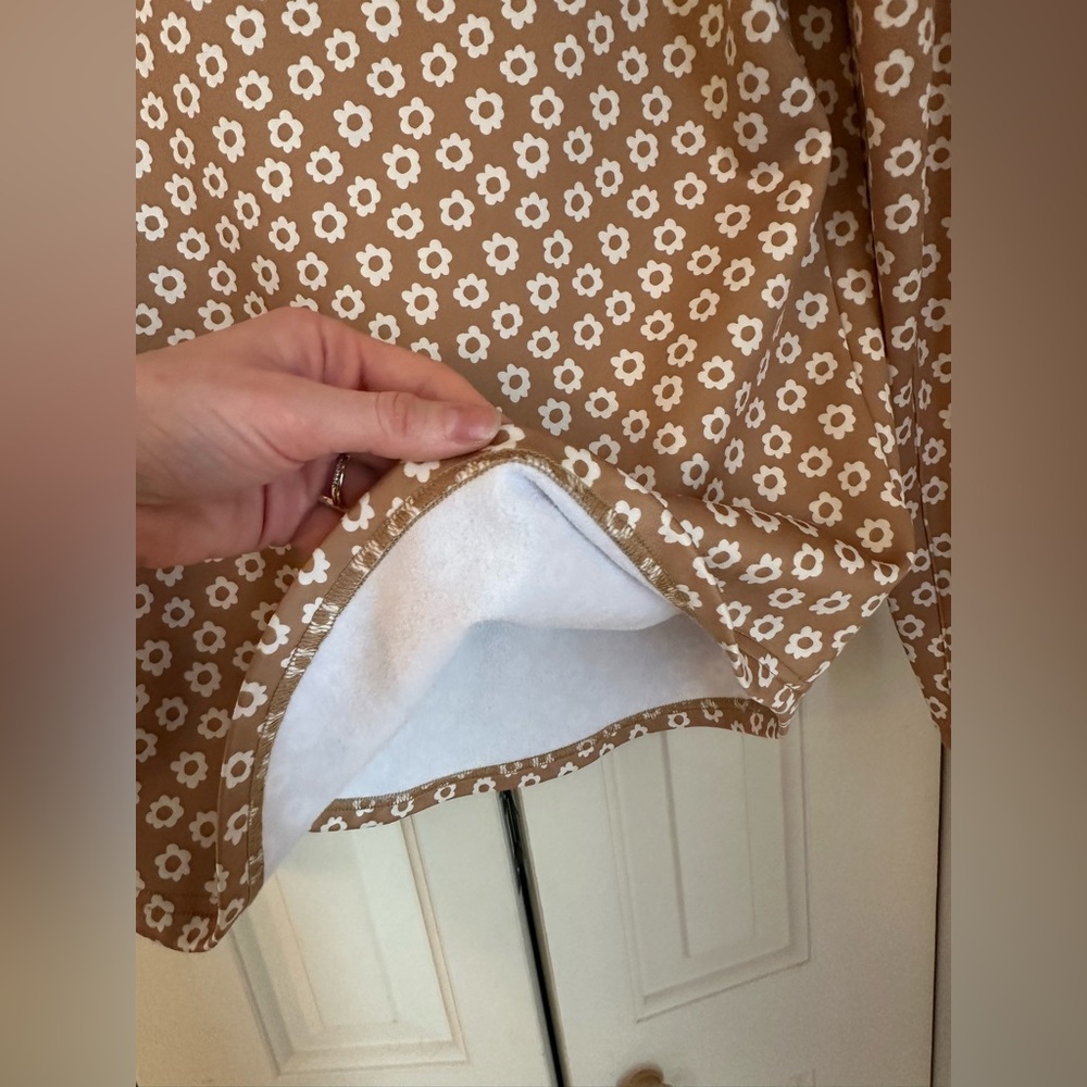 Quarter Zip Top - Retro Floral Fleece Lined Top by Smith & Quinn - Picture 5 of 6